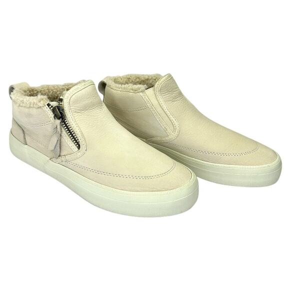 Sperry Women's Crest Side Zip Cozy Sneaker Boot Size 6.5 Ivory Suede STS87905 - Picture 2 of 12